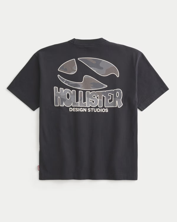 Hollister - Boxy Heavyweight Logo Graphic Tee IMMEDIATE
