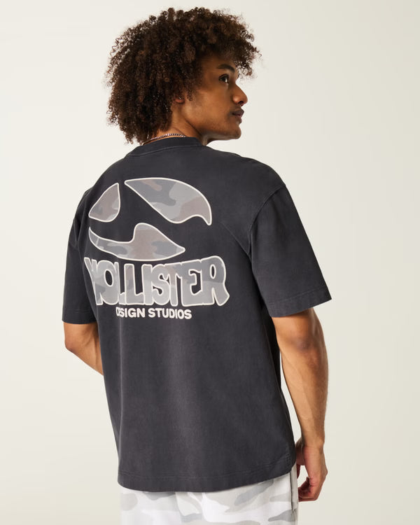 Hollister - Boxy Heavyweight Logo Graphic Tee IMMEDIATE