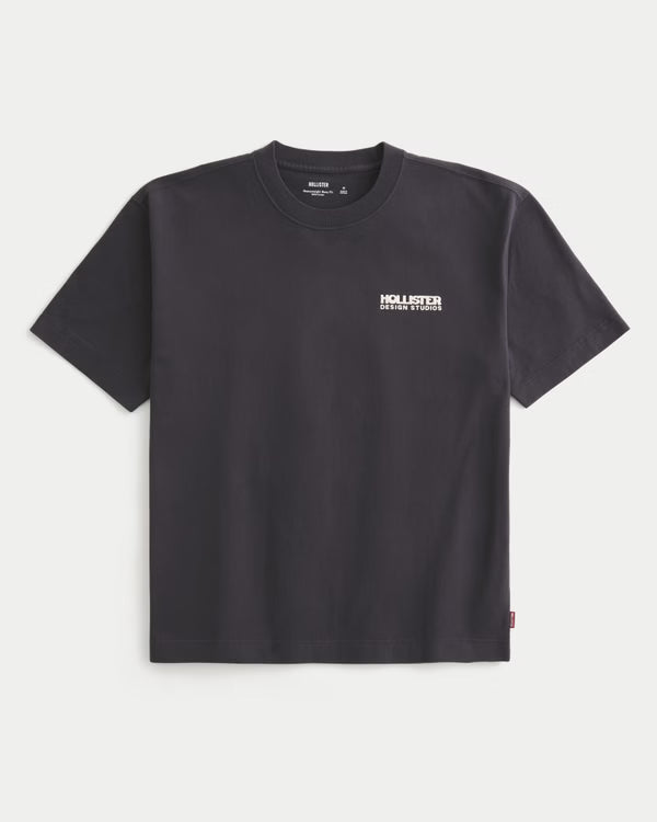 Hollister - Boxy Heavyweight Logo Graphic Tee IMMEDIATE