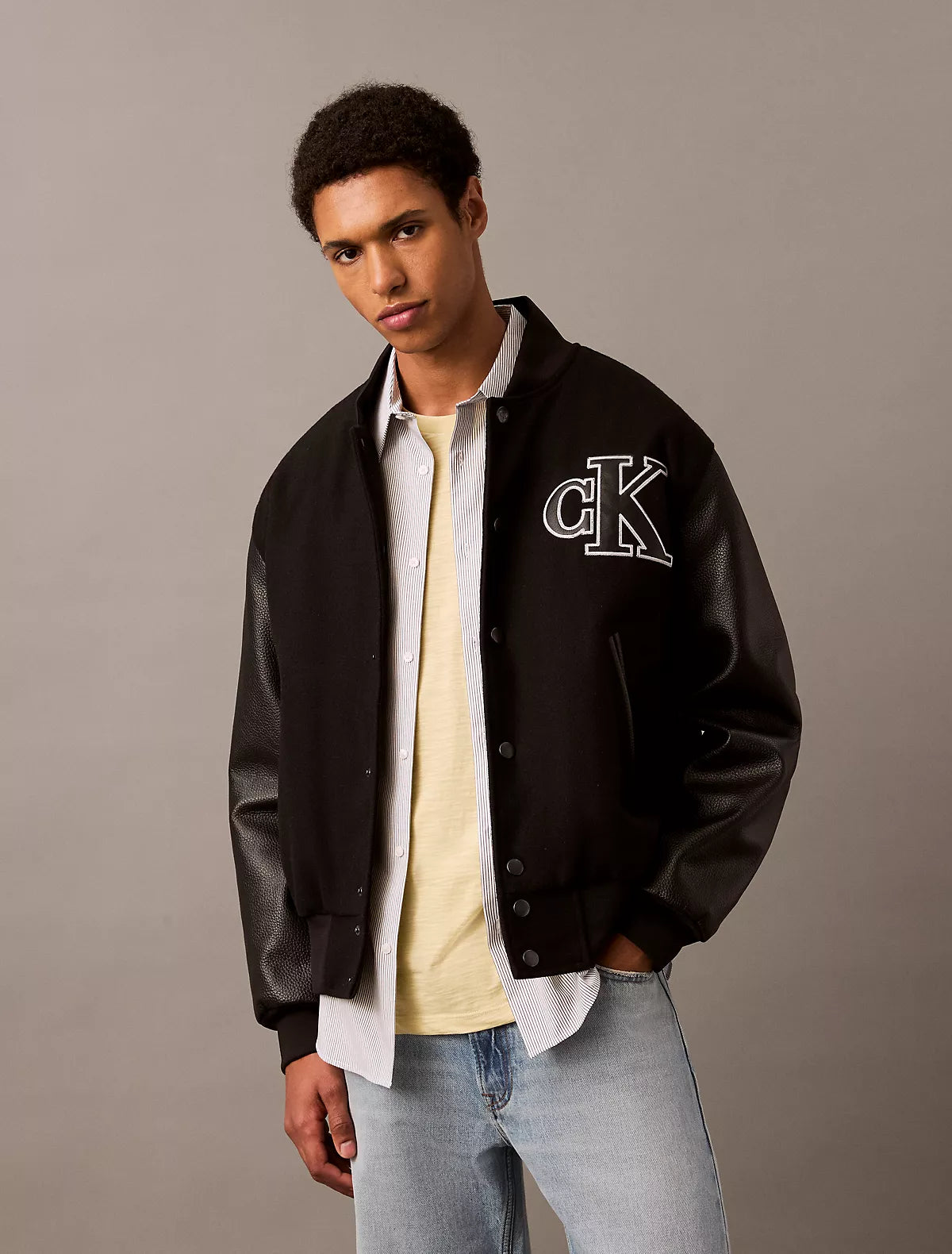 Calvin Klein - Varsity Monogram Bomber Jacket