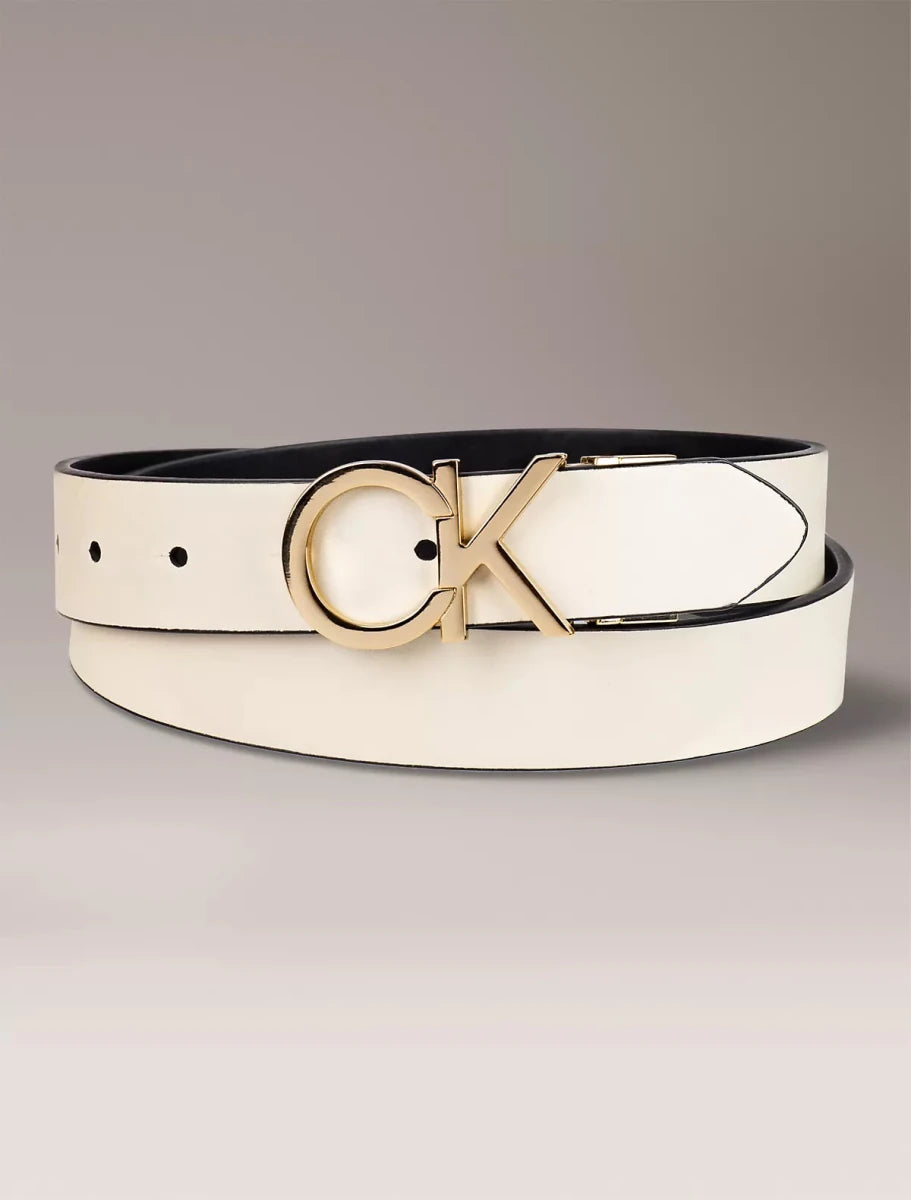 Calvin Klein - Monogram Logo Plaque Reversible Belt - Brandatak Store
