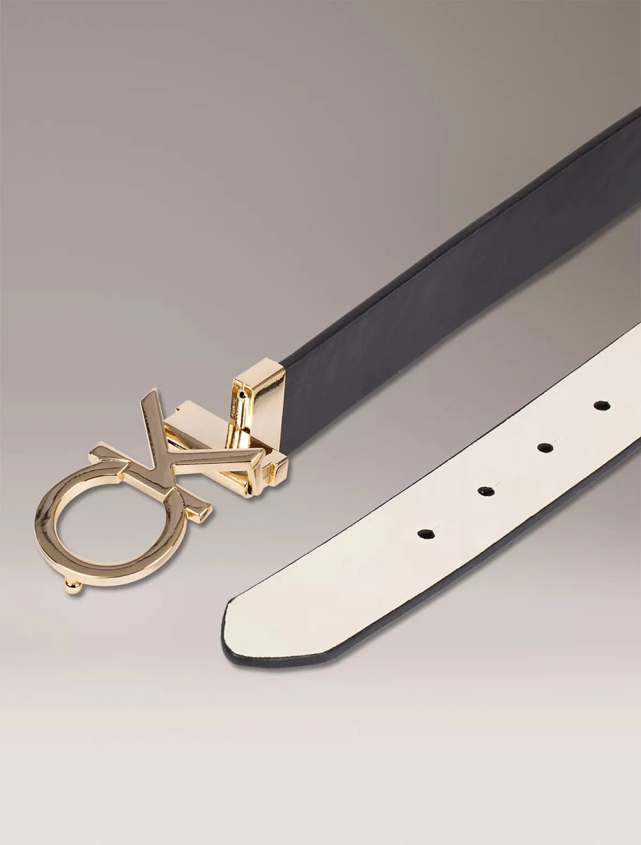 Calvin Klein - Monogram Logo Plaque Reversible Belt - Brandatak Store