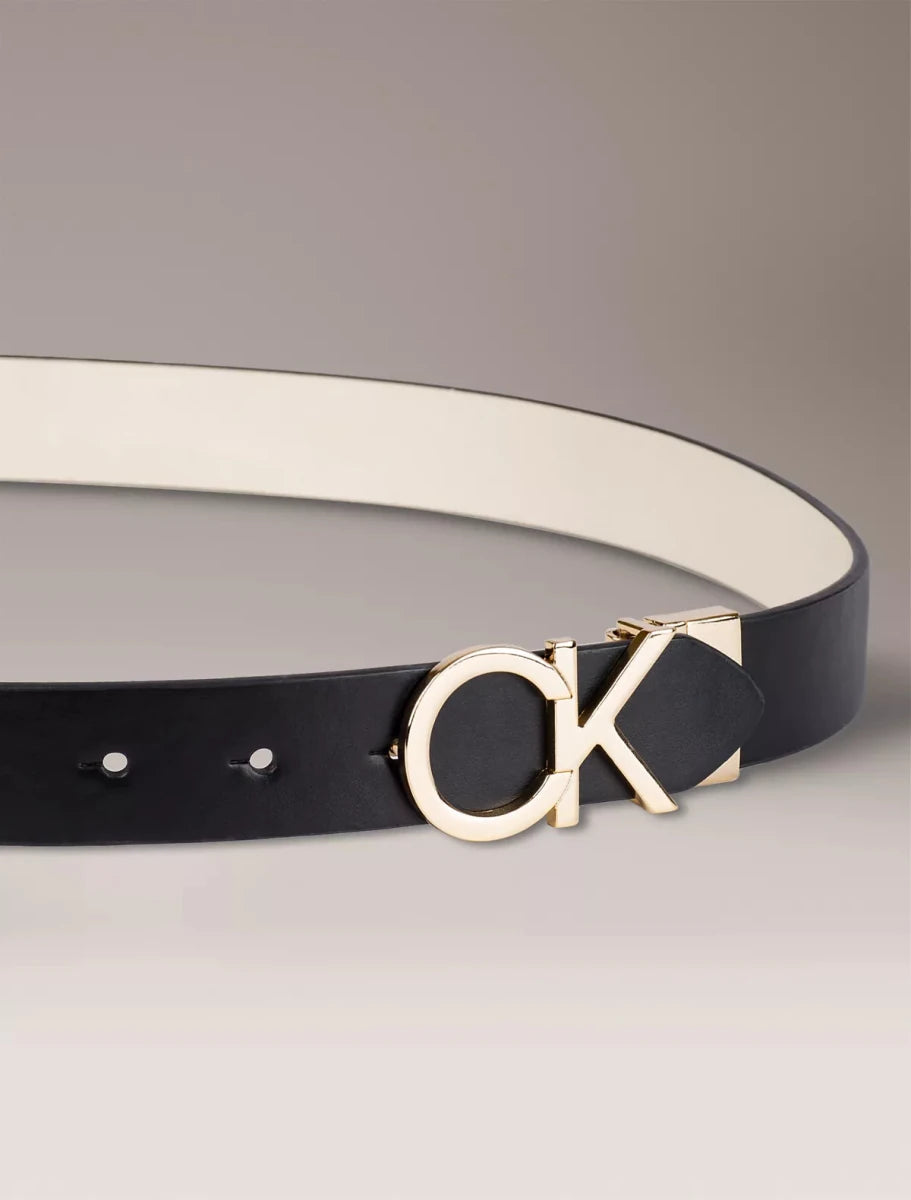 Calvin Klein - Monogram Logo Plaque Reversible Belt - Brandatak Store