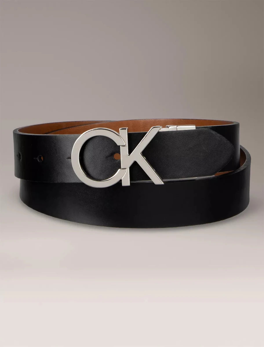 Calvin Klein - Monogram Logo Plaque Reversible Belt - Brandatak Store