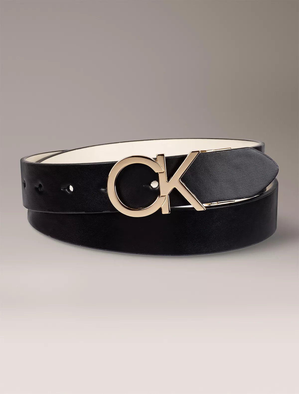 Calvin Klein - Monogram Logo Plaque Reversible Belt