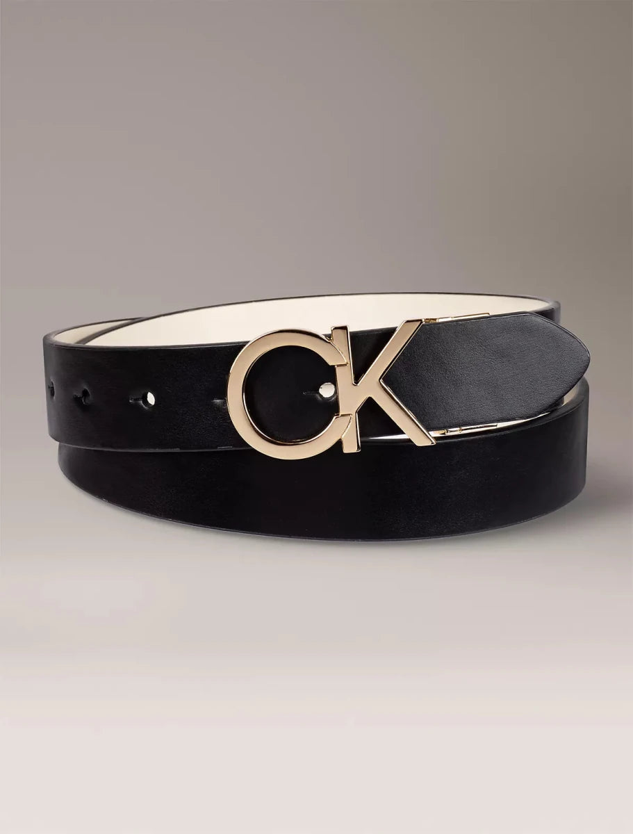 Calvin Klein - Monogram Logo Plaque Reversible Belt - Brandatak Store