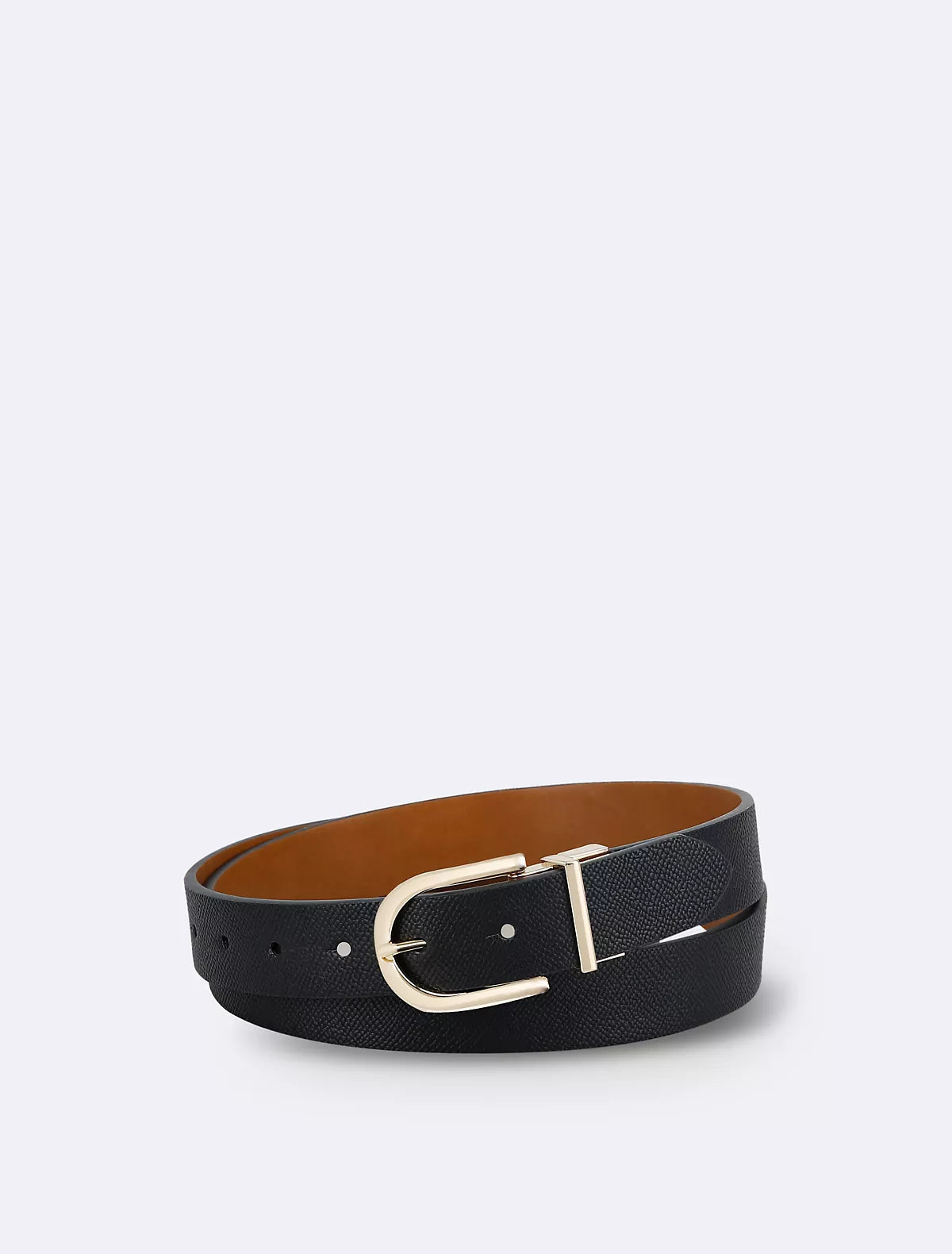 Calvin Klein - Monogram Logo and Round Buckle Reversible Belt Set