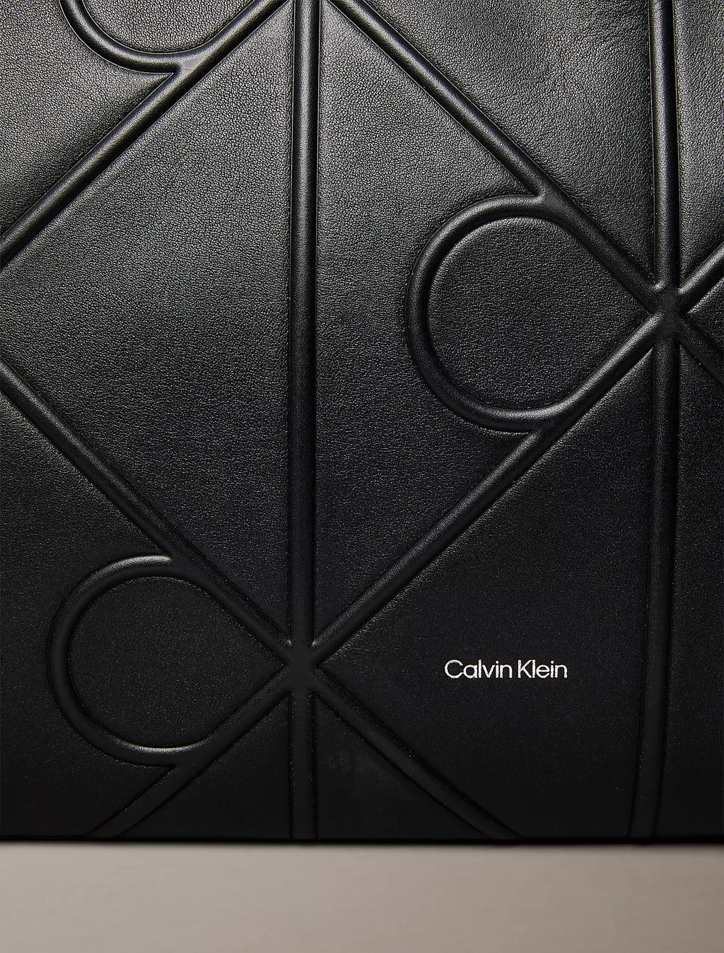Calvin Klein - Embossed Allover Emblem Logo Tote Bag
