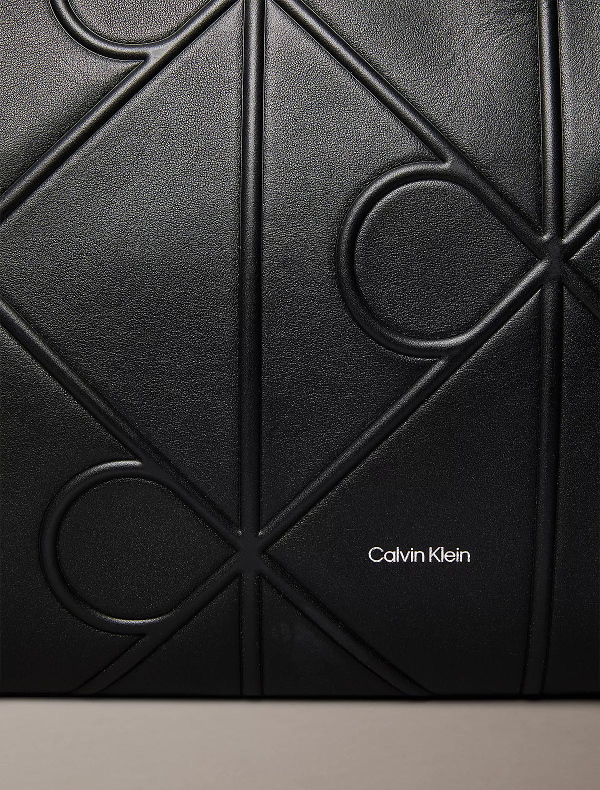 Calvin Klein - Embossed Allover Emblem Logo Tote Bag