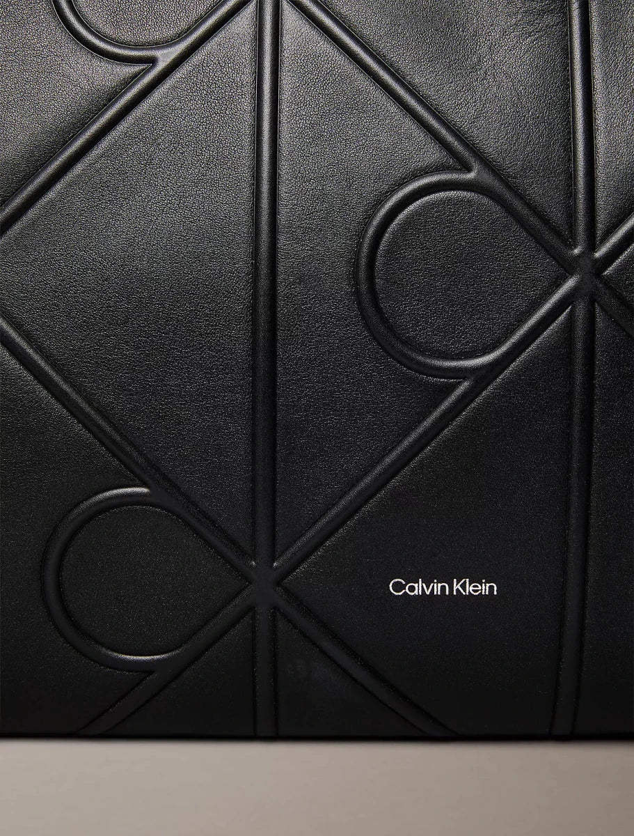 Calvin Klein - Embossed Allover Emblem Logo Tote Bag - Brandatak Store