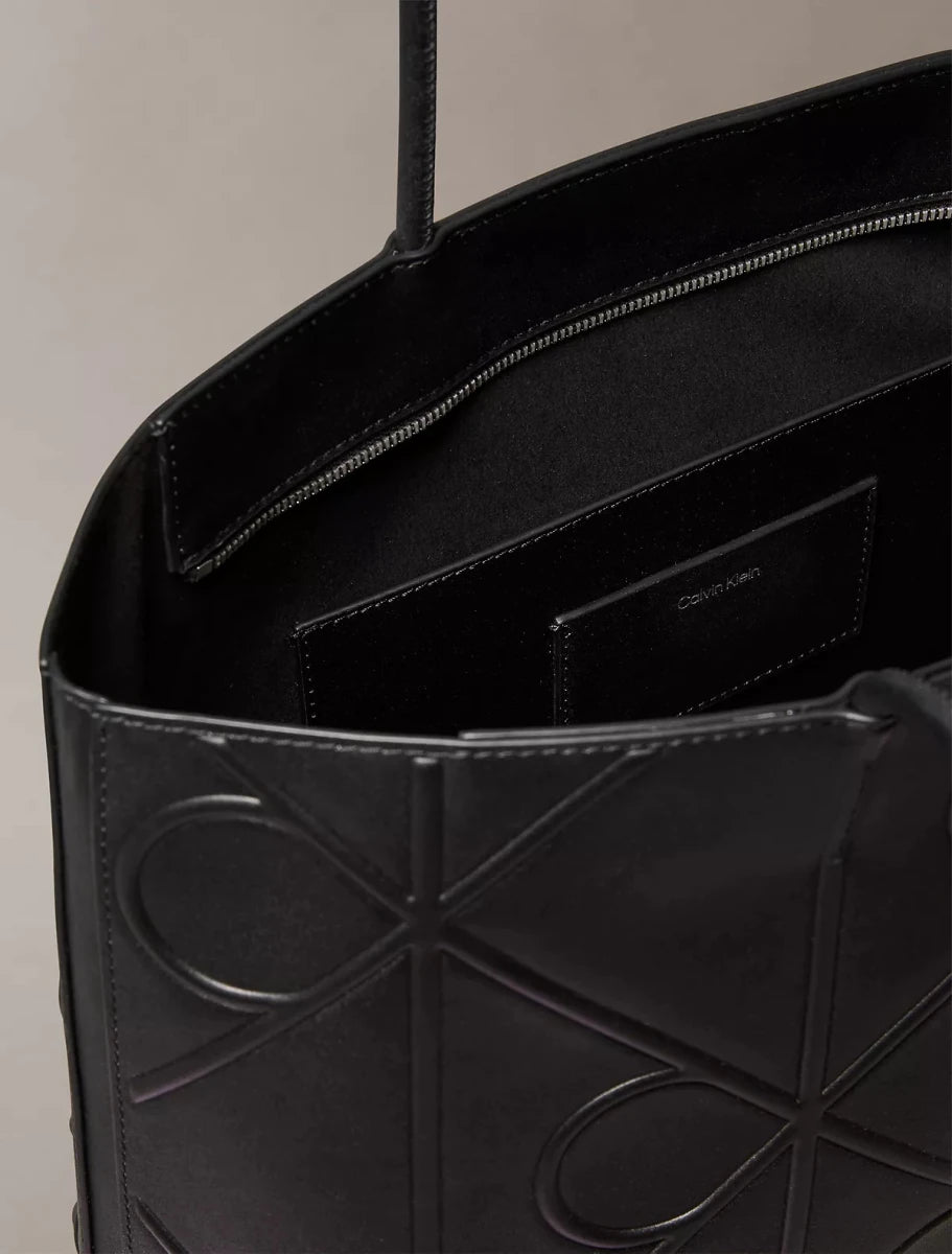 Calvin Klein - Embossed Allover Emblem Logo Tote Bag - Brandatak Store