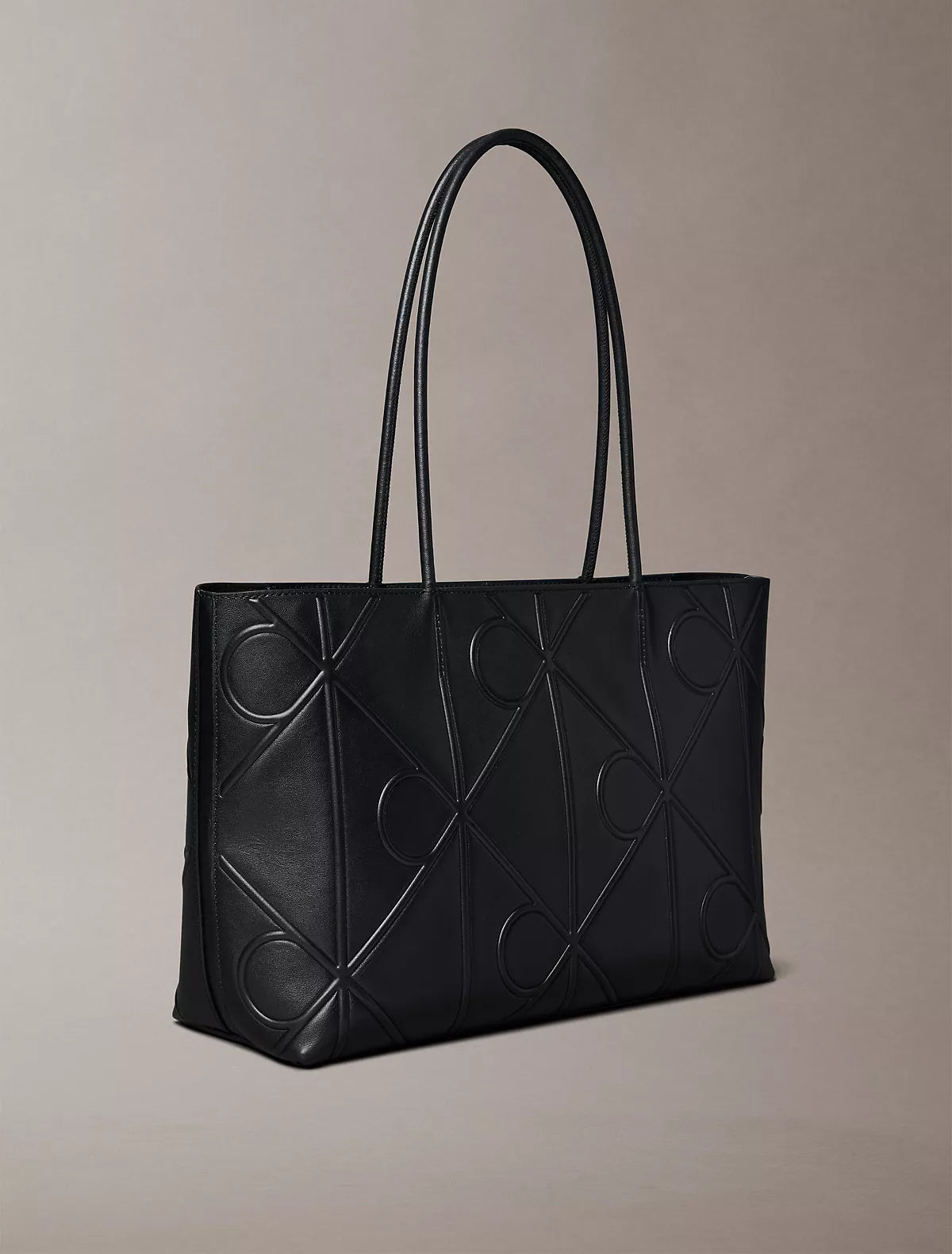 Calvin Klein - Embossed Allover Emblem Logo Tote Bag
