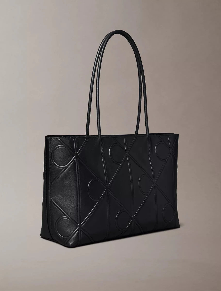 Calvin Klein - Embossed Allover Emblem Logo Tote Bag - Brandatak Store