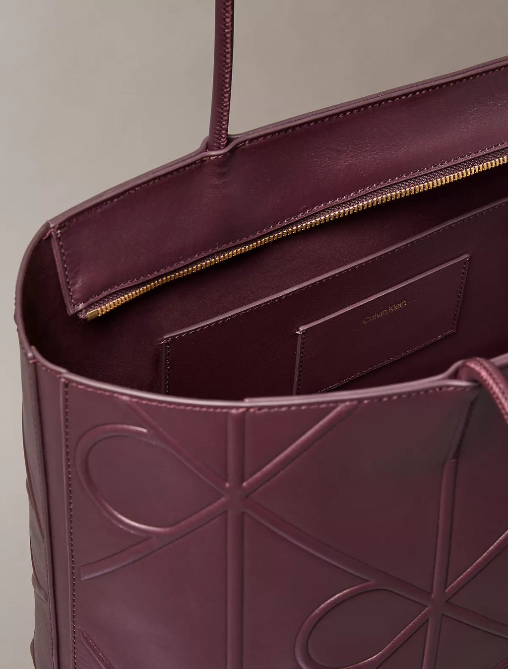 Calvin Klein - Embossed Allover Emblem Logo Tote Bag