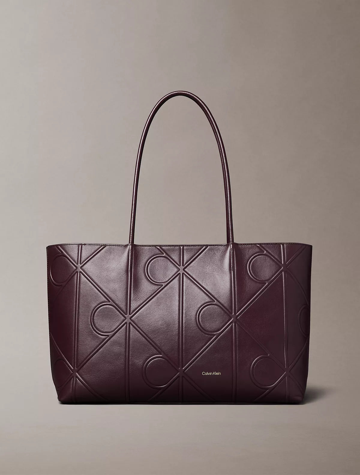 Calvin Klein - Embossed Allover Emblem Logo Tote Bag