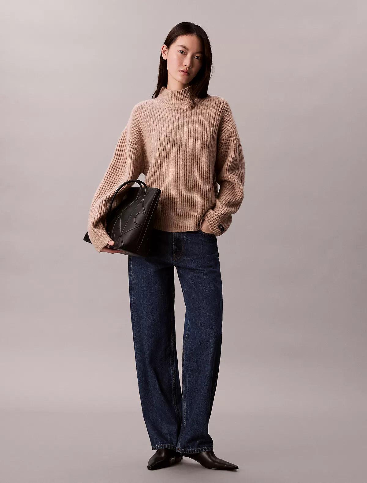 Calvin Klein - Embossed Allover Emblem Logo Tote Bag