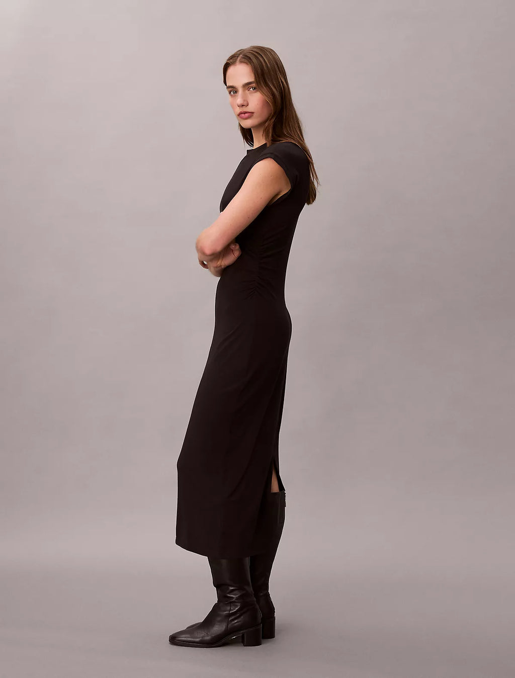 Calvin Klein - Modal Blend Jersey Slim Midi Dress