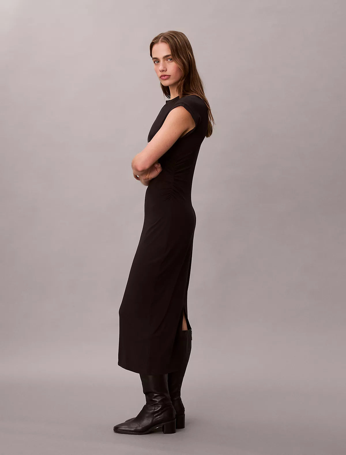 Calvin Klein - Modal Blend Jersey Slim Midi Dress