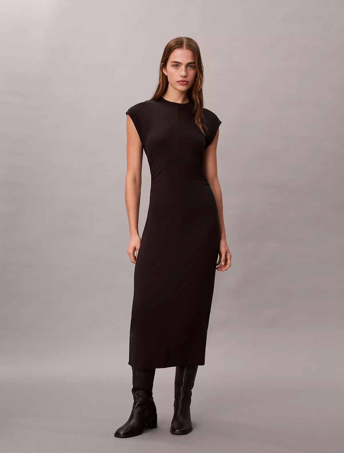 Calvin Klein - Modal Blend Jersey Slim Midi Dress