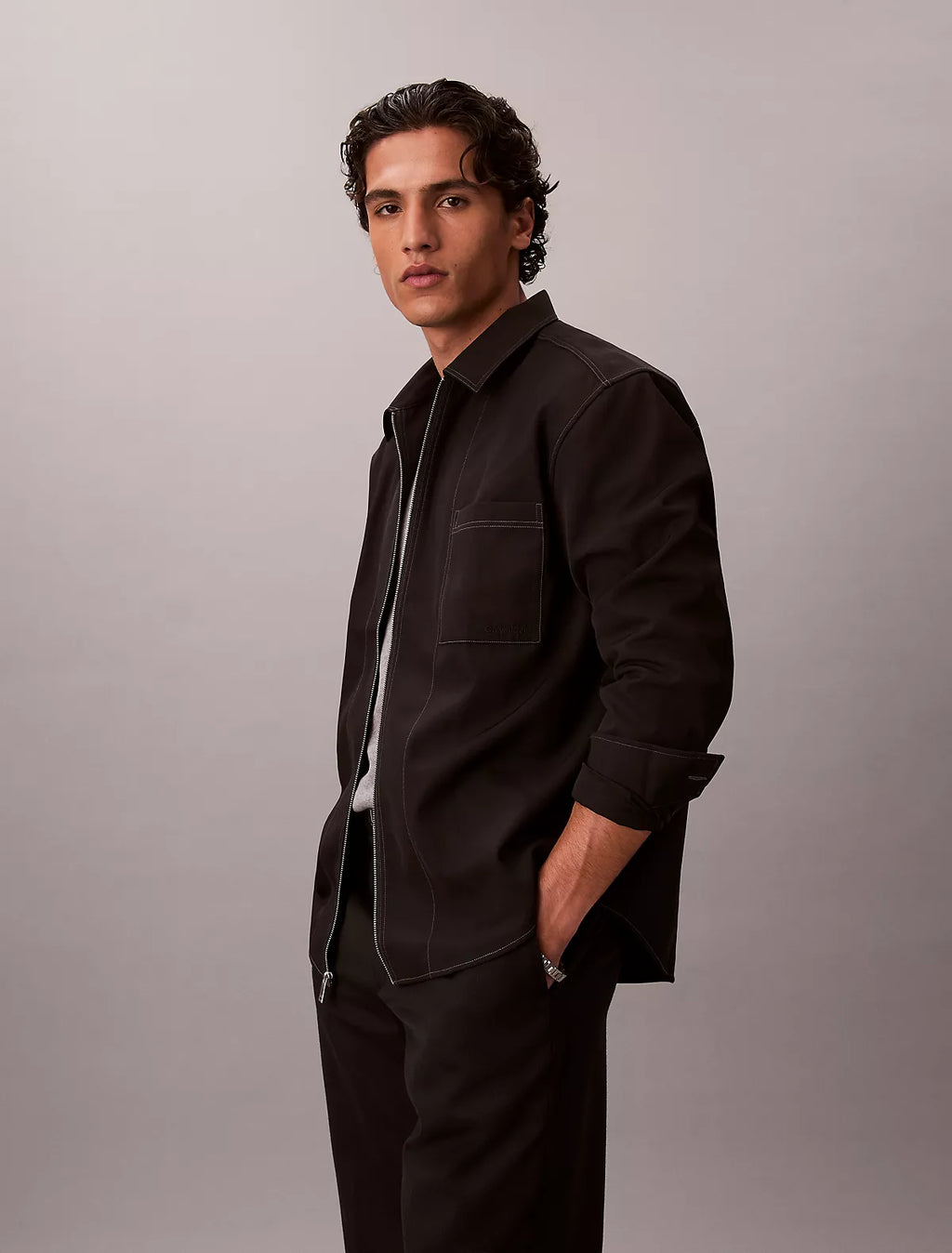 Calvin Klein - Wool Blend Relaxed Shirt Jacket