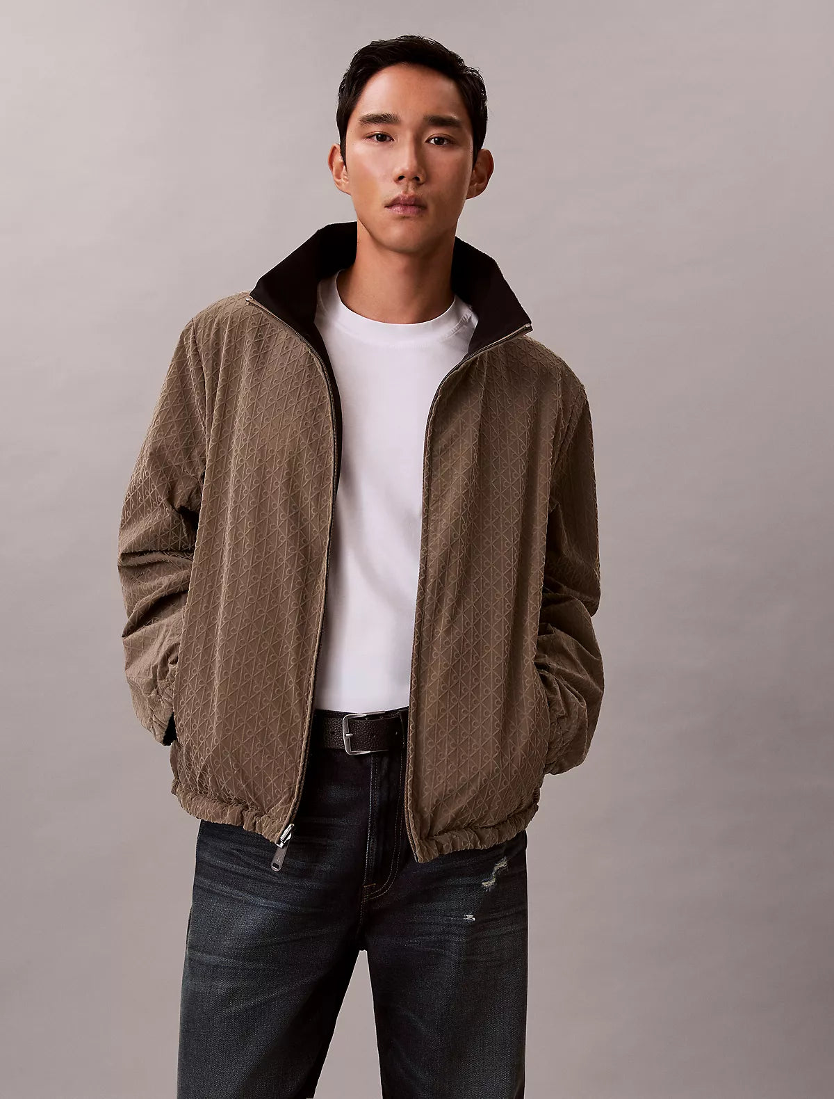 Calvin Klein - Allover Emblem Logo Reversible Jacket