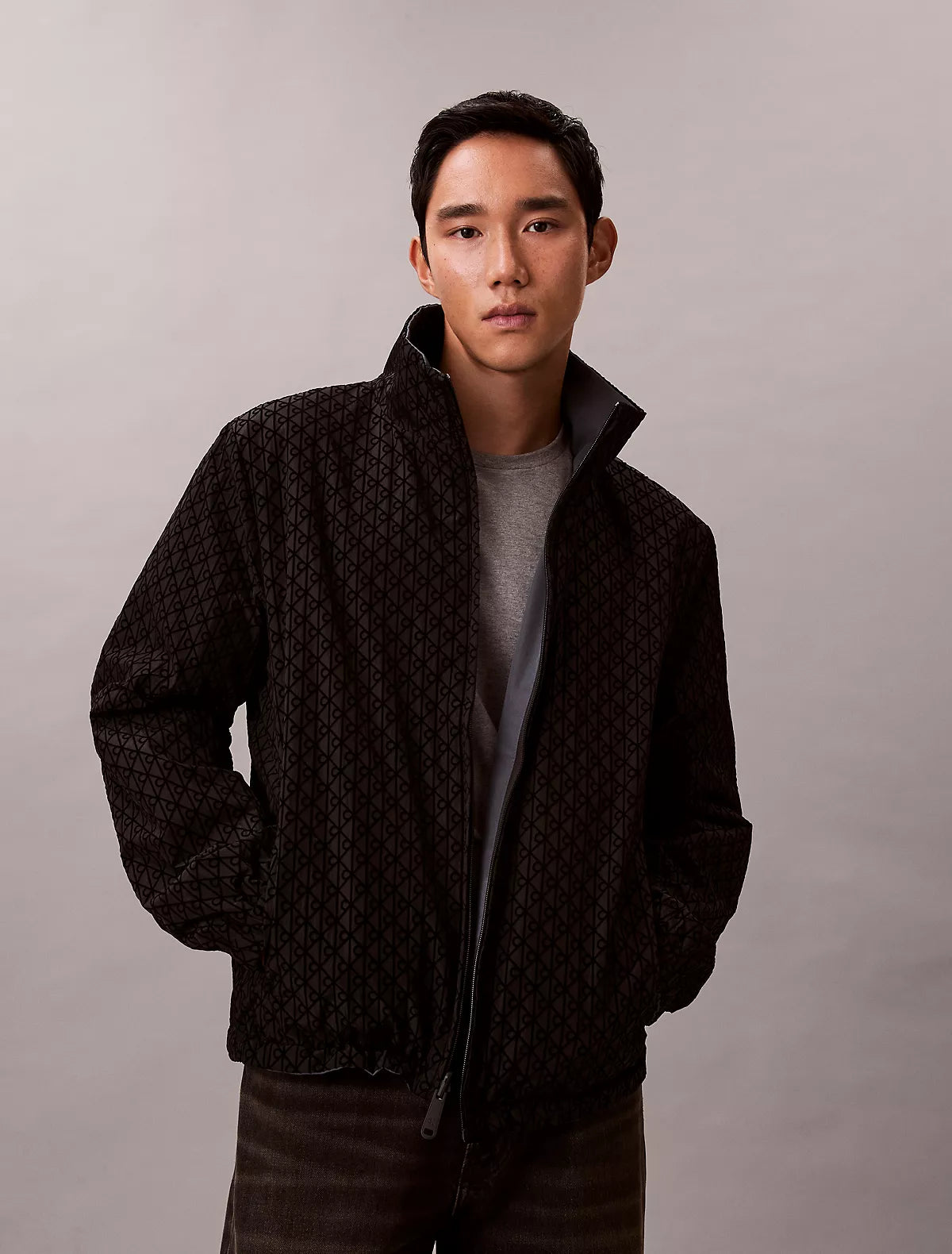 Calvin Klein - Allover Emblem Logo Reversible Jacket