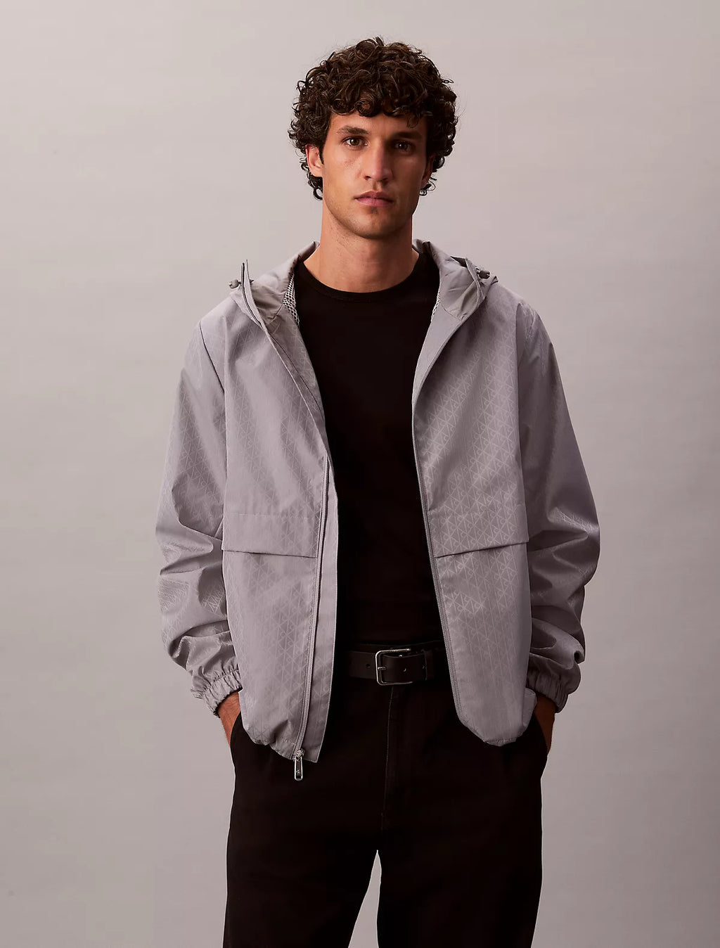 Calvin Klein - Allover Emblem Logo Windbreaker Jacket