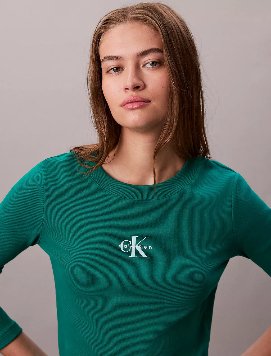 Calvin Klein - Monologo Long Sleeve Baby Tee