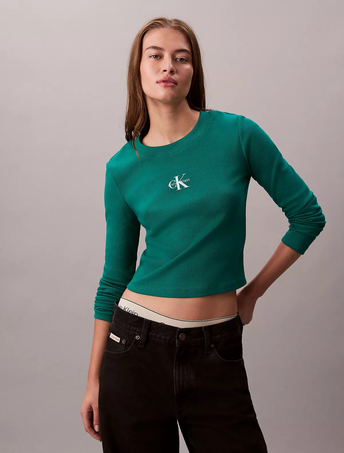Calvin Klein - Monologo Long Sleeve Baby Tee
