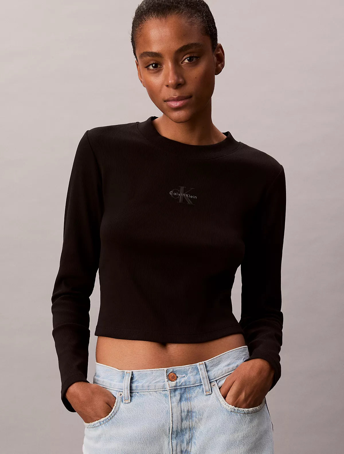 Calvin Klein - Monologo Long Sleeve Baby Tee