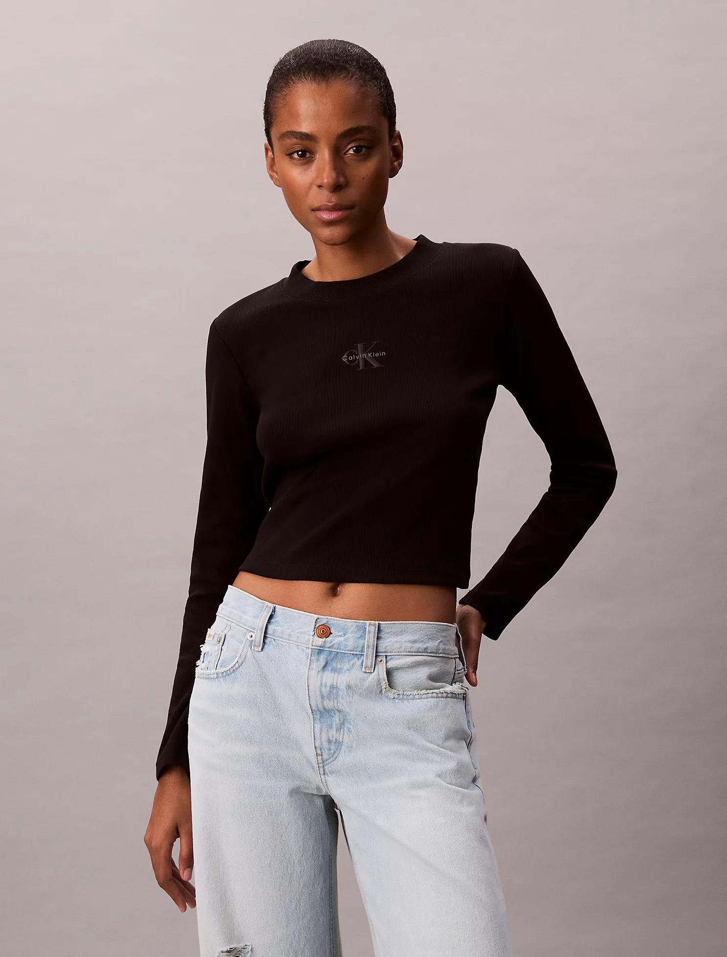 Calvin Klein - Monologo Long Sleeve Baby Tee