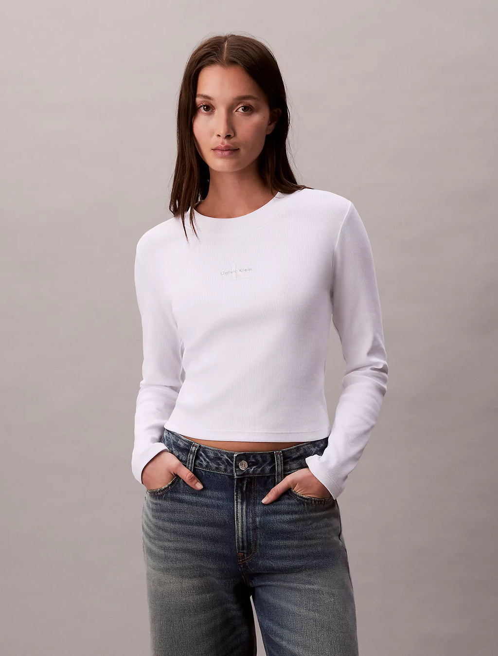 Calvin Klein - Monologo Long Sleeve Baby Tee