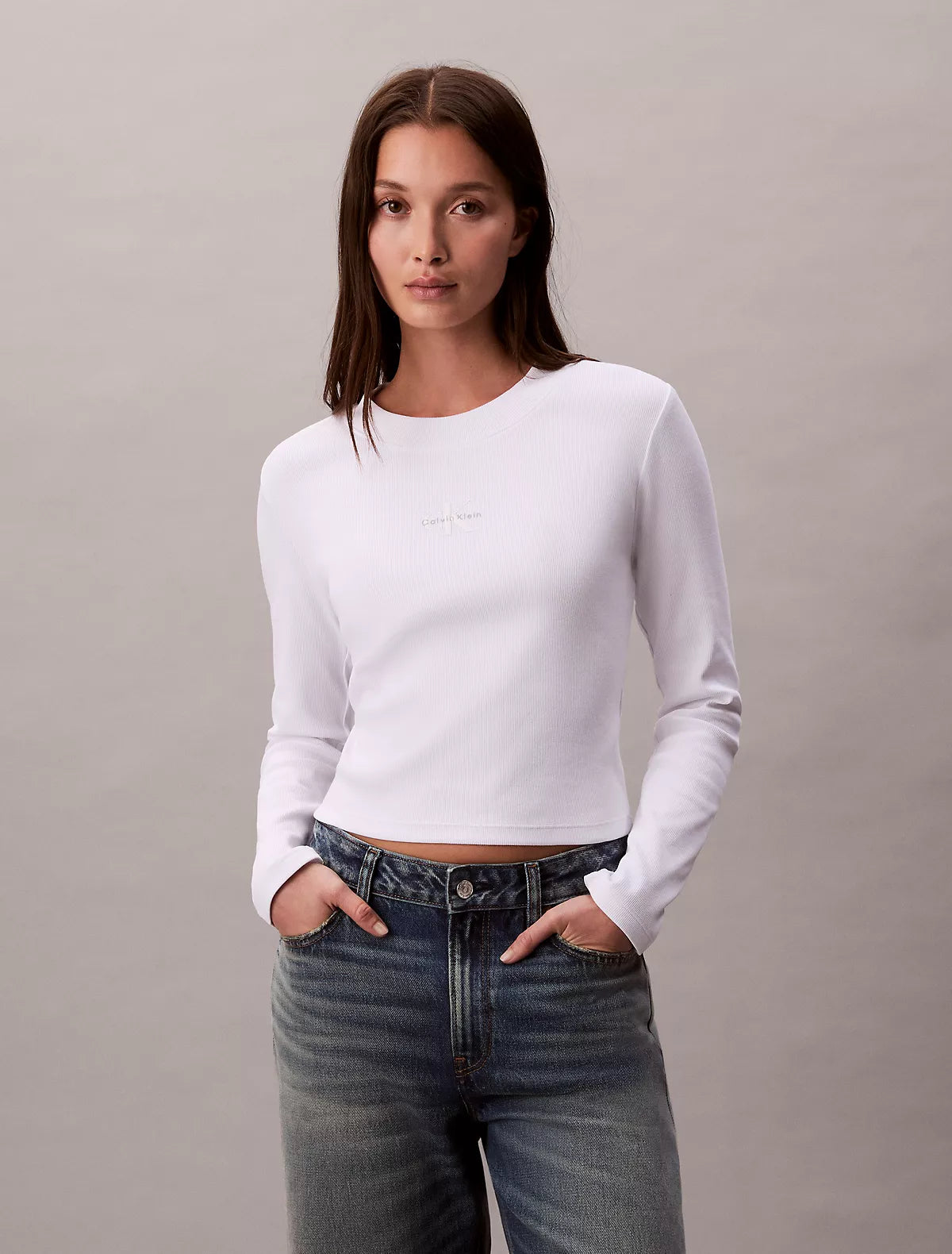 Calvin Klein - Monologo Long Sleeve Baby Tee