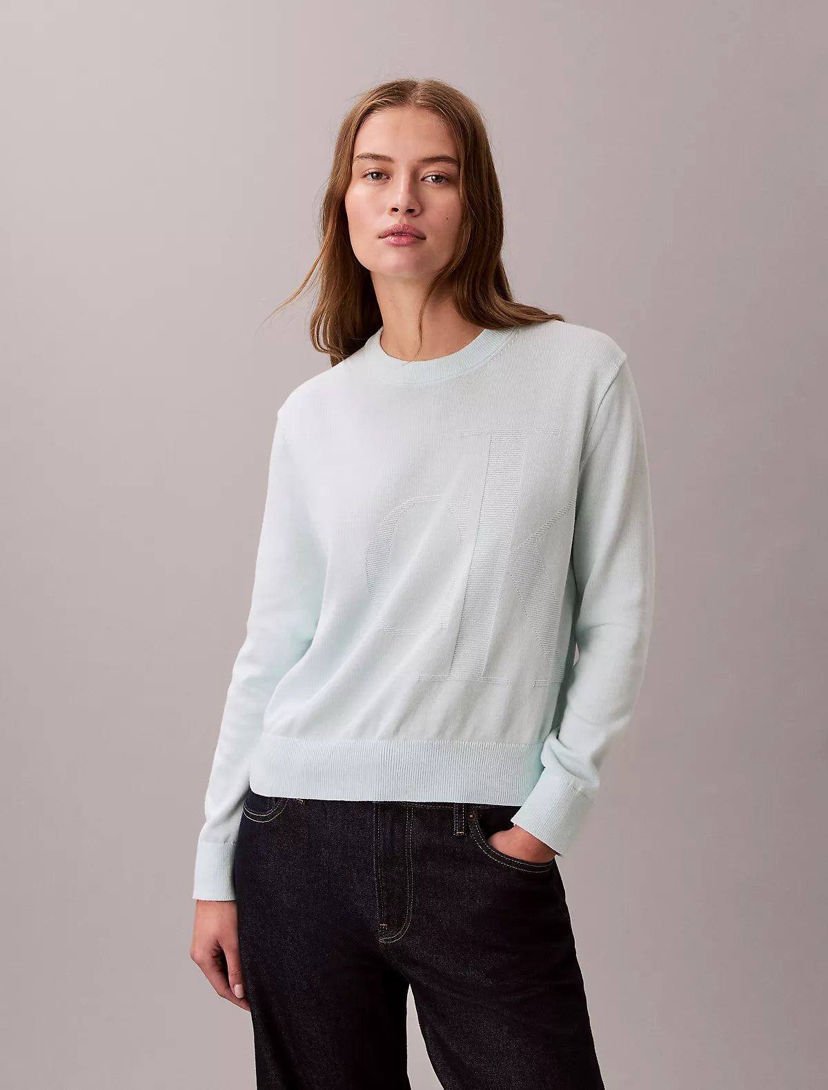 Calvin Klein - Smooth Cotton Monogram Sweater