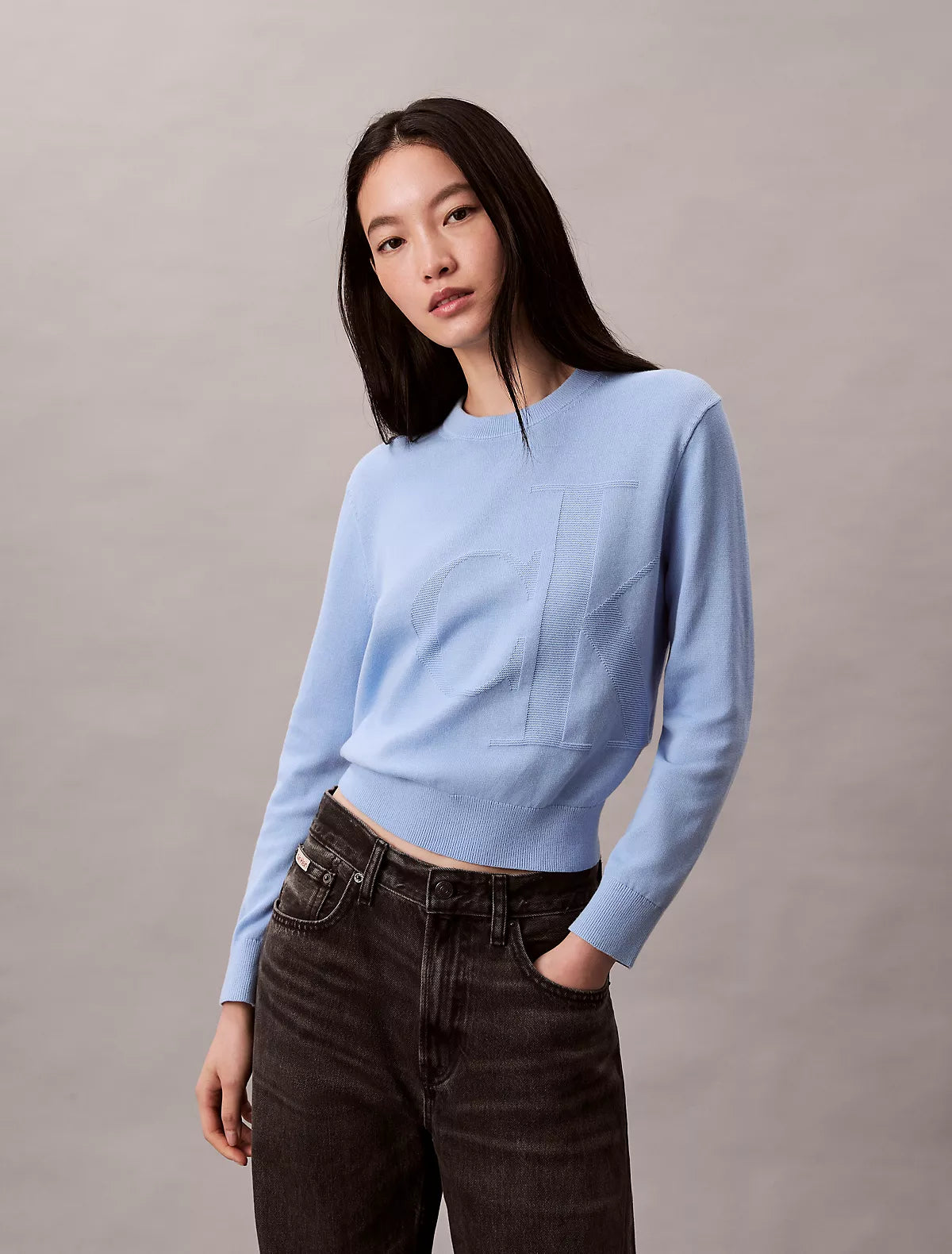 Calvin Klein - Smooth Cotton Monogram Sweater