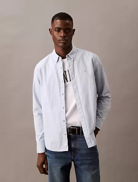 Calvin Klein - Solid Oxford Classic Button - Down Shirt - Brandatak Store