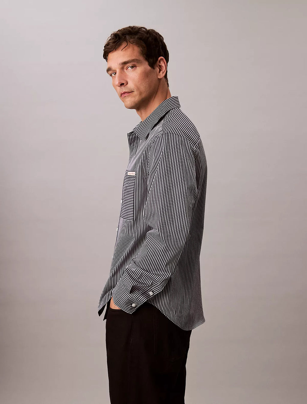 Calvin Klein - Satin Relaxed Button-Down Shirt