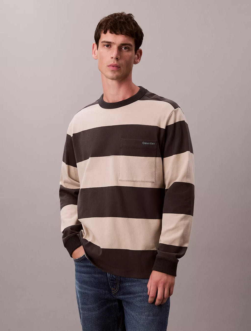 Calvin Klein - Stripe Relaxed Long Sleeve T-Shirt