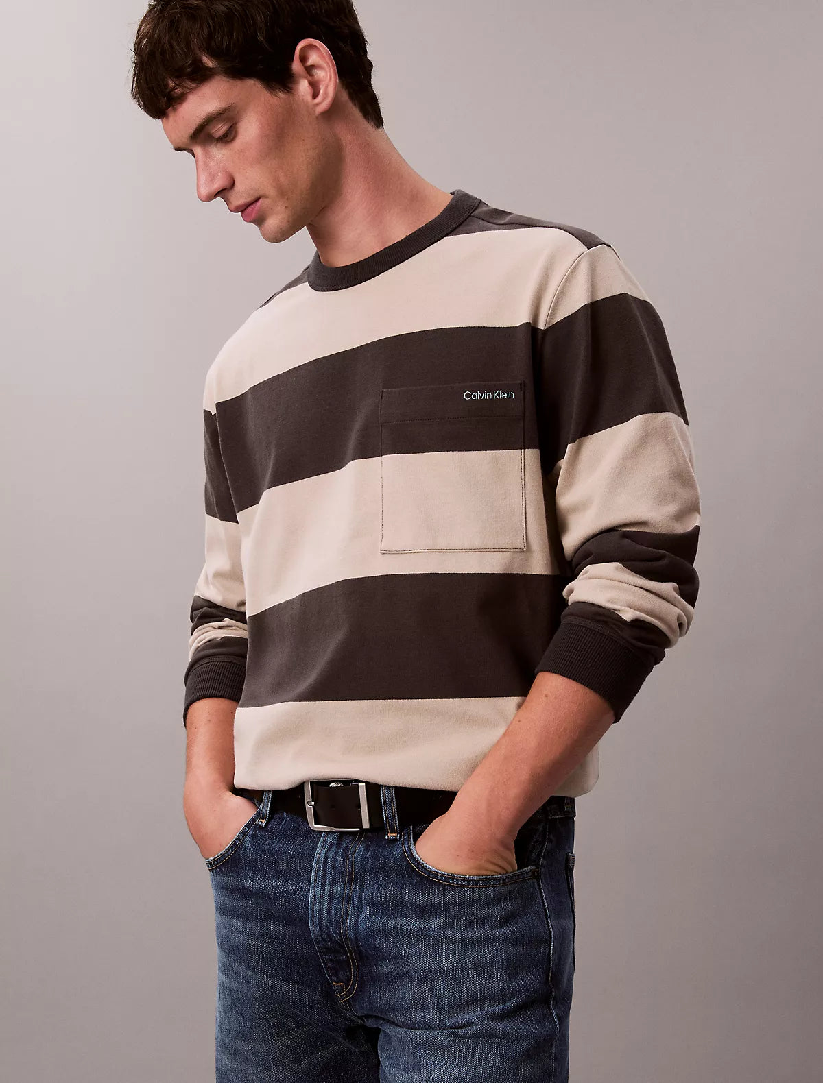 Calvin Klein - Stripe Relaxed Long Sleeve T-Shirt