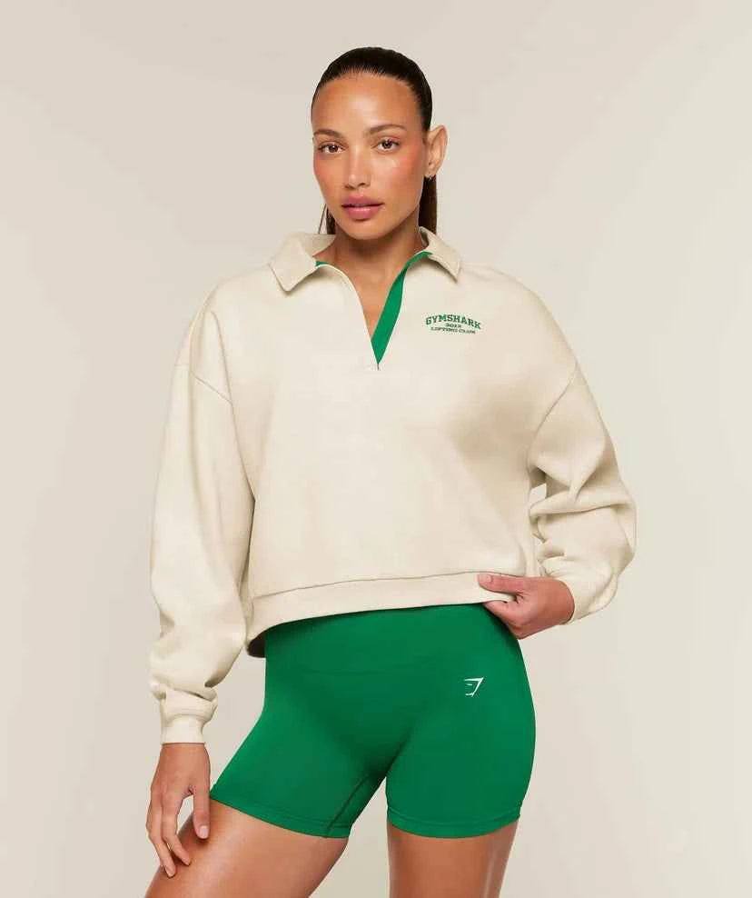 GYMSHARK - Cosy Luxe Campus Polo Sweatshirt