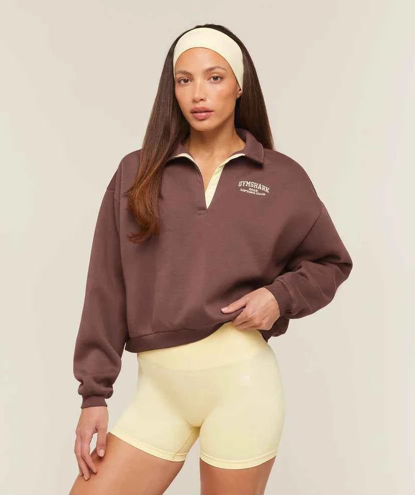 GYMSHARK - Cosy Luxe Campus Polo Sweatshirt