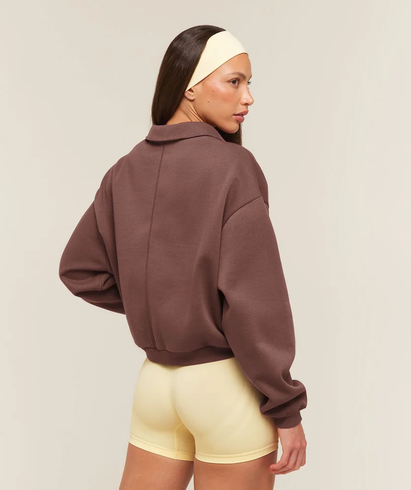 GYMSHARK - Cosy Luxe Campus Polo Sweatshirt