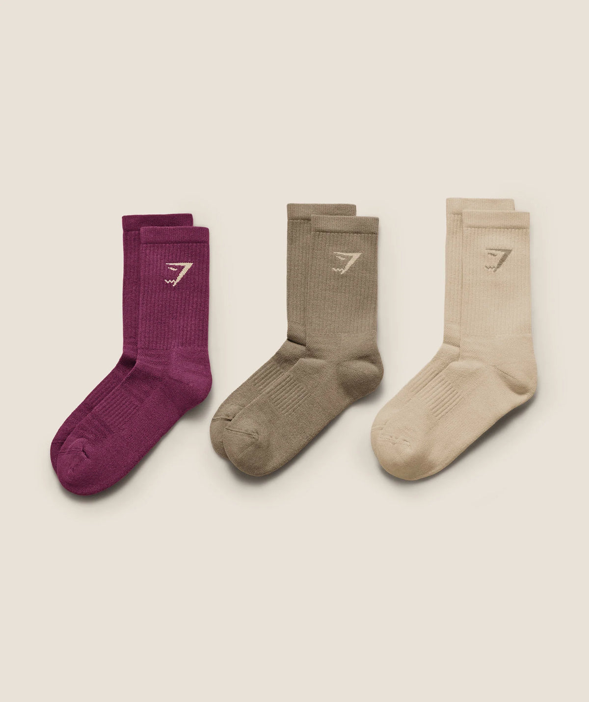 GYMSHARK - Crew Socks 3pk IMMEDIATE