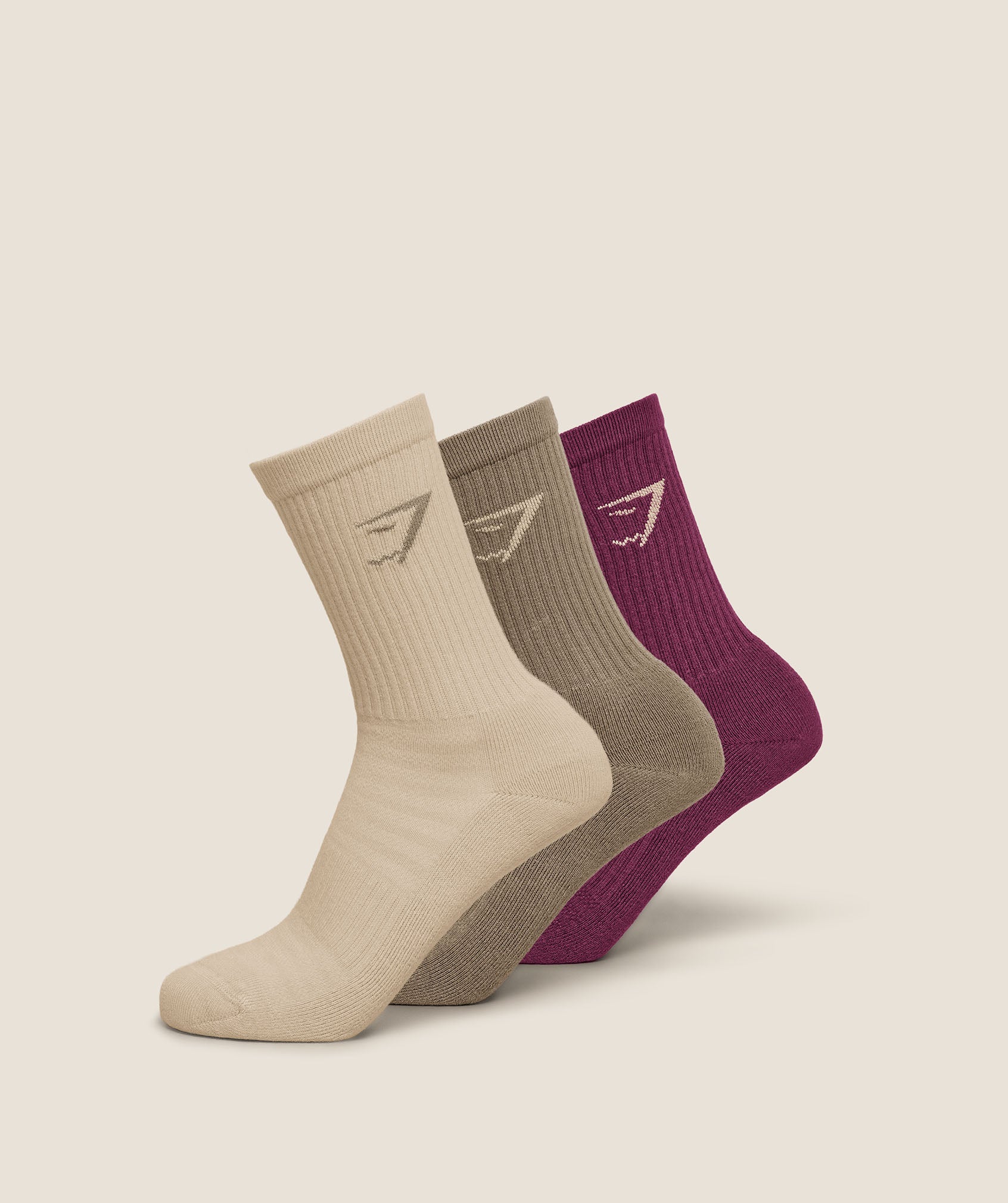 GYMSHARK - Crew Socks 3pk IMMEDIATE