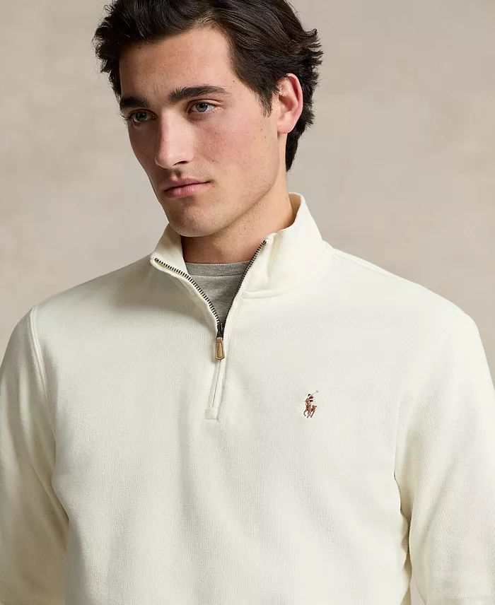 Ralph Lauren - Men's Estate-Rib Cotton Quarter-Zip Pullover IMMEDIATE