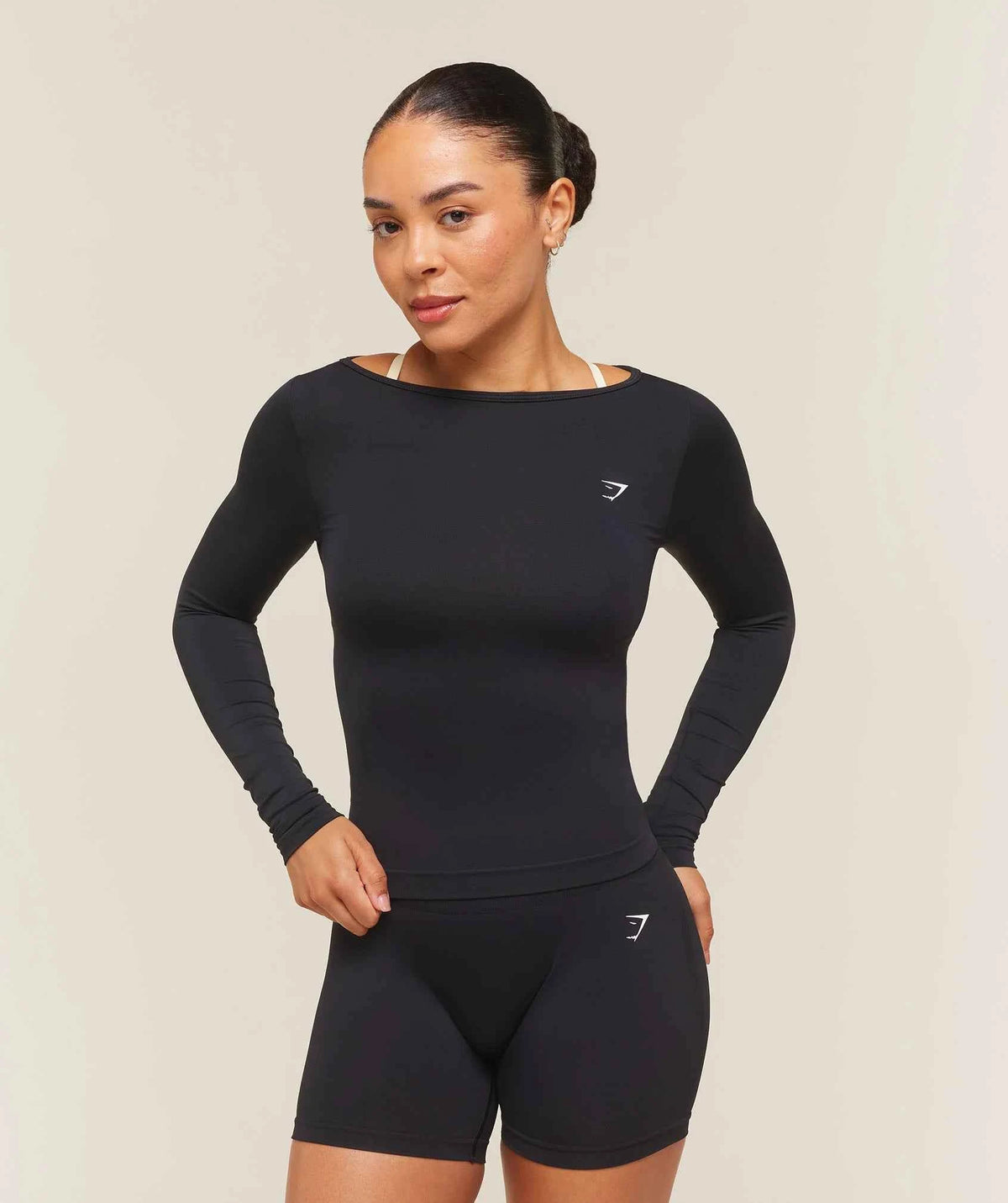 GYMSHARK - Everyday Seamless Wide Neck Long Sleeve Top