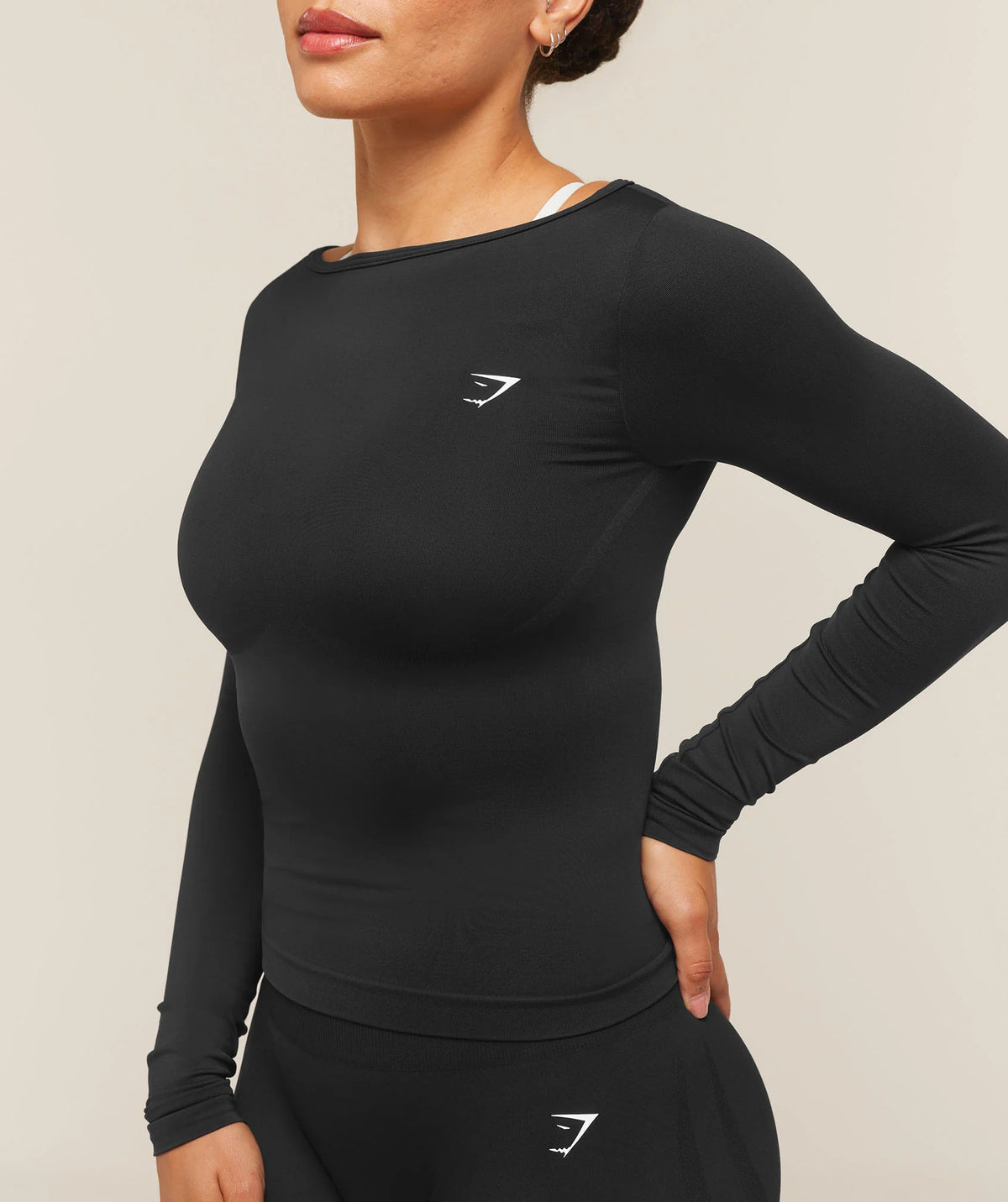 GYMSHARK - Everyday Seamless Wide Neck Long Sleeve Top