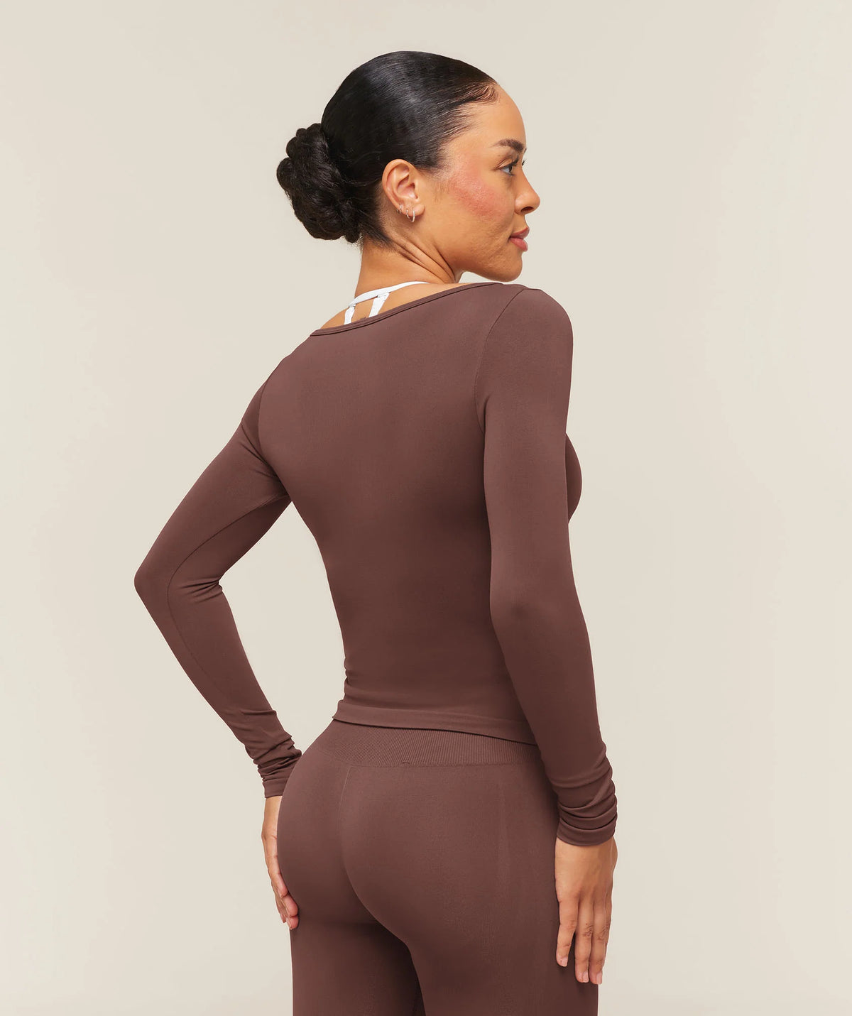 GYMSHARK - Everyday Seamless Wide Neck Long Sleeve Top