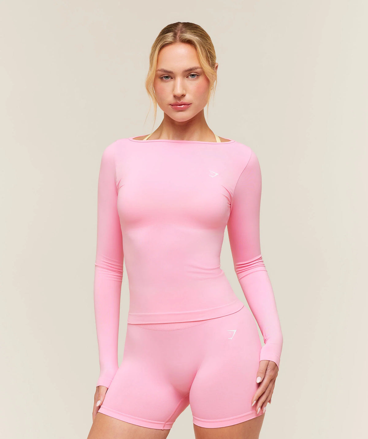 GYMSHARK - Everyday Seamless Wide Neck Long Sleeve Top