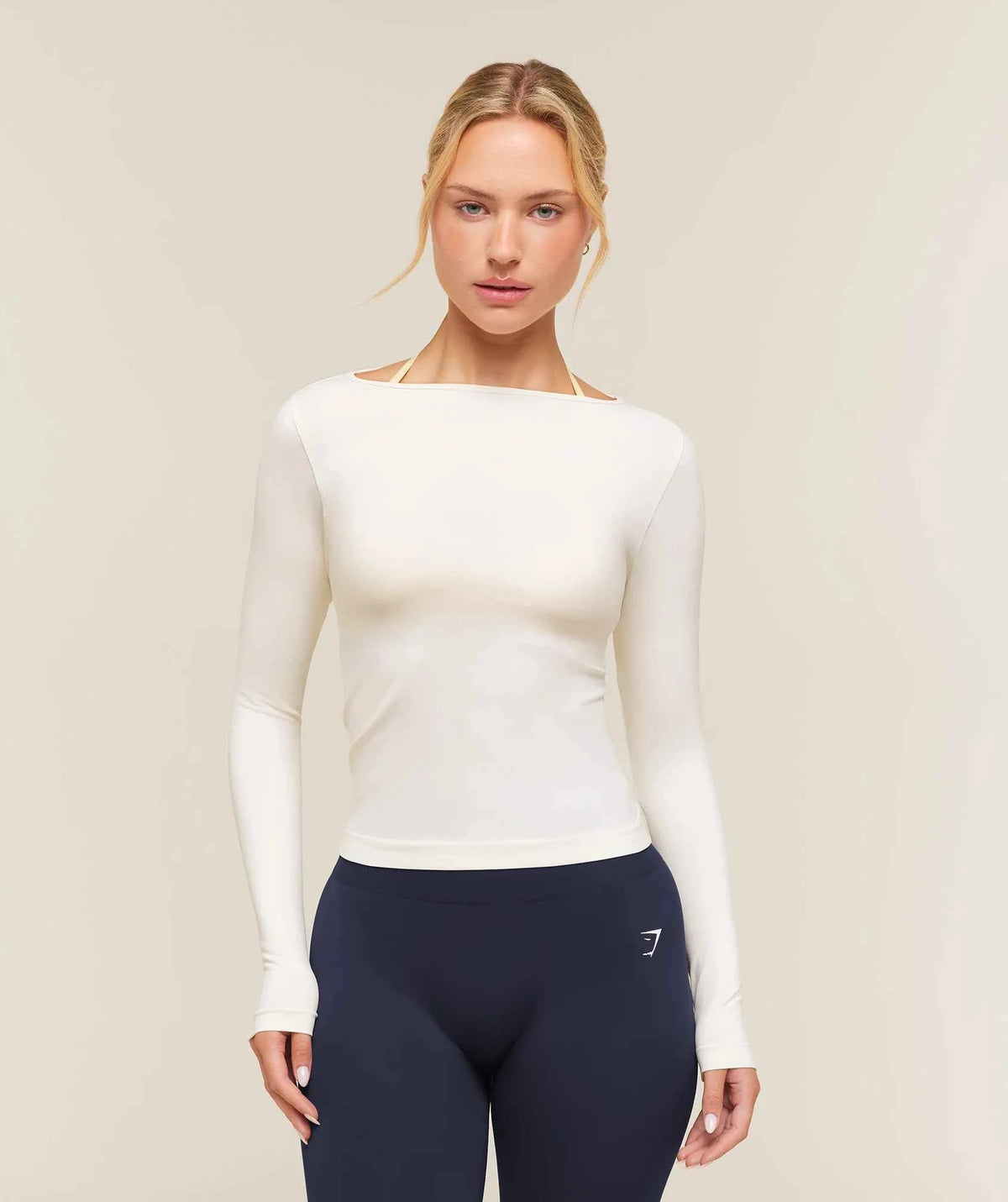 GYMSHARK - Everyday Seamless Wide Neck Long Sleeve Top